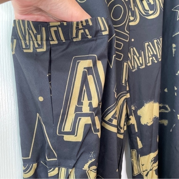 SHEIN Parachute Pants Black Green Elastic Waist Size 4 New - Picture 8 of 15